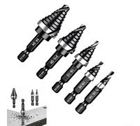 Set di punte per trapano a gradini in acciaio al carbonio, acciaio inossidabile e metalli non ferrosi, M 35 cobalto HSS, per una foratura efficiente in acciaio al carbonio, acciaio inossidabile e