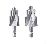 Set di punte per trapano a gradini multifase, set di punte per trapano a gradini per tubi dell'acqua con manico esagonale, strumento per impianti idraulici di perforazione elettrica (4 punti + 6 punti