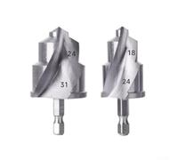 Set di punte per trapano a gradini multistadio, set di punte per trapano a gradini per tubi dell'acqua, manico esagonale, strumento per impianti idraulici di perforazione elettrica (2,5 cm + 6 punti)