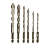 Set di punte per trapano con codolo esagonale, set di punte eccentriche, set di punte da trapano a quattro scanalature per la rimozione del truciolo