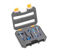 Set di punte per trapano Forstner con gambo esagonale da 15 a 35 mm, profondità regolabile per installazione di cerniere di mobili, punte compatibili con legno duro