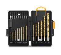 Set di punte per trapano in acciaio CR-V da 24 pezzi con attacco da 1/4 di pollice, compatto e leggero