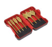 Set Di Punte Per Trapano In Legno Piatto Sealey 7 Pezzi 1/4" Esagono AK3707FW