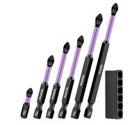 Set Di Punte Per Trapano Per Cacciavite Ad Alto Magnetismo - Punte Resistenti Agli Urti, Punta Elettrica Con Durezza Antiscivolo Da 6 Pezzi | Punta Da Trapano Per Cacciavite Multifunzionale Per La Lav