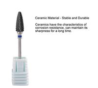 Set di Punte per Trapano per Unghie a Forma di Cilindro in Ceramica, Set di Strumenti per Manicure per Lucidare le Unghie Fai Te a Casa (22ST)