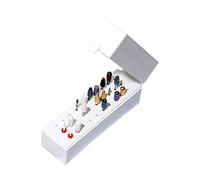 Set di punte per trapano per unghie, organizer per scatola di punte per trapano per unghie con fori, 30 fori per trapano per unghie artistiche Strumento per manicure per cremagliera