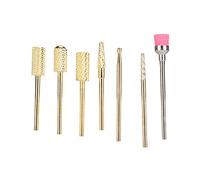 Set di Punte per Trapano per Unghie per Manicure Testa di Macinazione in Lega di Tungsteno per la Rimozione del Gel Che Modella L'intaglio della Pelle Morta con Diametro della