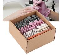 Set di punte per unghie, 12 × 12 × 5, 100 pezzi, set professionale di punte per unghie, accessorio per lucidatura unghie per manicure e pedicure