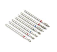 Set di punte per unghie per manicure, Confezione da 7 punte for trapano for unghie diamantate for manicure, fresa rotante, fresa elettrica, pulitore for cuticole(No7)