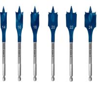 Set Di Punte Piatte Bosch EXPERT SelfCut Speed, 14/16/18/20/22/24 Mm, 6 Pezzi.