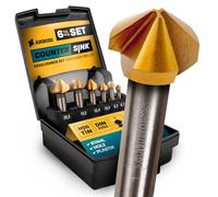 Set di punte svasate 6 pezzi 6,3-20,5 mm HSS TiN/DIN 335C / Amboss Werkzeuge Punta svasata per ferro, acciaio, metallo, metallo non ferroso, legno, plastica/Trapano professionale per svasature per