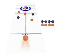 Set di puntelli da tavolo - Set di Curling di pale per interni 135x27x0,5, Mini Set Sportivo da Tavolo Multifunzionale con Tappeto da 53x10 Pollici | Home Famiglia Giochi Festa Intrattenimento
