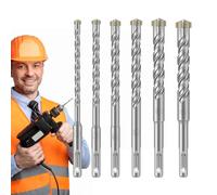 Set Di Punterie Per Martello Demolitore,Kit Punte 6-16 mm Per Fori - Punta Per Muratura | per Legno Vetro Mattone Piastrella Ceramica Pietra Metallo Officina Garage Casa Cantieri Edili