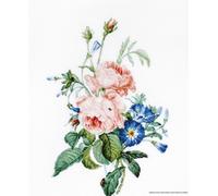Set di punti croce Luca-S "Bouquet con rose", motivo a contare, 19x28cm
