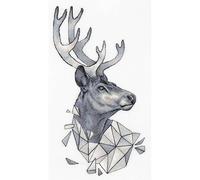 Random Find Panna - Kit per ricamo a punto croce, per principianti e adulti, 14 x 14 cm Geometry. Deer