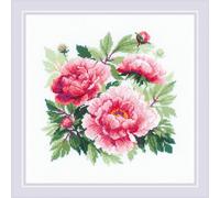 Set di punti croce Riolis "Tree peony", modello di conteggio