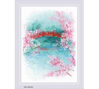 Set di punto croce Riolis "Sakura. Ponte", schema di conteggio