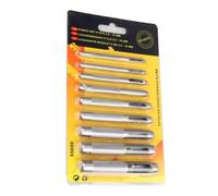 Set di punzonatrici per cuoio, cinghia, cinturino e guarnizioni, in acciaio al carbonio trattato termicamente, 9 pezzi, 2,5-10 mm, per lavori artigianali e riparazioni