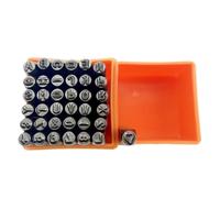 Set Di Punzoni for Numeri Con Lettere In Acciaio Temprato Da 36 Pezzi | Strumento for stampaggio metalli da 3 mm 1/8'' con timbro a cuore for gioielli fai da te in pelle
