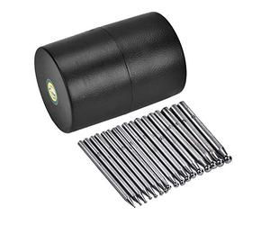 Set di punzoni per dapping da 17 pezzi, strumenti per dapping di gioielli, strumento per doming con punzoni in metallo in 17 dimensioni per perline e campanelle, kit di oreficeria