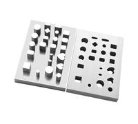 Set di punzoni per gioielli in acciaio con forme multiple rotonde e quadrate a forma di cuore per gioielli creativi e taglierina professionale