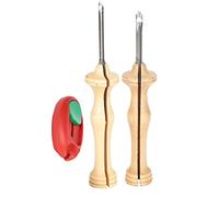 Set di punzoni per punzonatura con manico in legno. Compiti artigiani fai -da -te artigianato Applique abbellimento in acciaio inossidabile tubo di aghi comodo per progetti