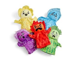 Set di Pupazzi da Mano Feelings Family di Learning Resources, Pupazzi da Mano per Bambini, Impara i Sentimenti, Pupazzi da Mano delle 5 Emozioni, Felicità, tristezza, Sorpresa, Rabbia e Paura