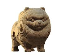 Set di puzzle 3D Cartonic - Pomeranian Spitz - Dog - Puzzle 3D in cartone - Il cartone si trasforma in una figura in rilievo - tutte le età - 72 pezzi Cardboard 3D Jigsaw Puzzle
