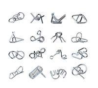 Set di Puzzle ad Anello in Metallo, Rompicapo Mentale Creativo per Adulti | Gioco di Intelligenza, Giochi Iq Difficili, Pensiero Creativo, per Ragazzi e Famiglie, Formato Compatto