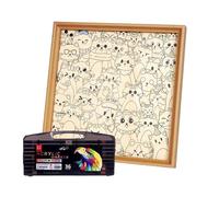 Set di puzzle con cornice in legno, dolce e divertente, decorazione per la casa, per bambini, per casa, interni, scuola, compleanno, Natale, festa dei bambini