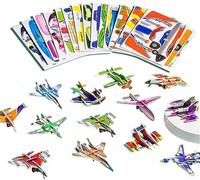 Set Di Puzzle Di Carta for Insetti Creativi 3D Fai-da-te, 30 Pezzi Puzzle Di Insetti 3D Puzzle Di Animali 3D Regali Educativi Di Artigianato Fai-da-te Assemblaggio Senza Sforzo(Airplanes)