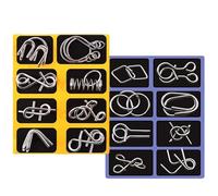 Set Di Puzzle In Filo Metallico, 16 Pezzi Da Sbloccare E Interbloccare, Di Rompicapo Con Puzzle In Filo Metallico, per Feste, Serate di Giochi, Aula, Scuola Materna, Ragazzi, Studenti, Bambini e Adult