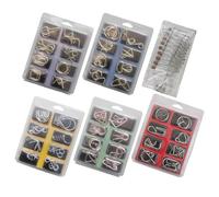 Set di puzzle in filo metallico | Gioco portatile di allenamento logico - Test di intelligenza e puzzle in filo metallico,per adolescenti adulti casa scuola viaggio idea regalo preferiti