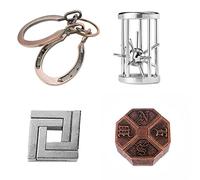 Set di Puzzle in Metallo da 15 Pezzi, Puzzle Rompicapo, Puzzle in Metallo, Particolarmente Adatti ai Giocattoli di Sviluppo Intellettuale dei Bambini per Migliorare la Creatività dei Bambini