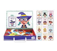 Set Di Puzzle Magnetici: Tavola A Due Lati, Kit Di Giocattoli Educativi, Puzzle Creativo Con Pezzi Di Motivi Animali | Gioco Da Viaggio Per L'apprendimento Fantasioso Ragazzi Ragazze Bambini A Casa Sc