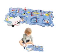 Set di puzzle per bambini, set di pennelli per auto | Kit di giocattoli da corsa per bambini - Giocattoli per lezioni prescolari in colori vivaci per tracce attraenti e indovinelli ds V