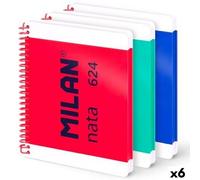 Set di quaderni Milan Multicolore A5 80 Pagine 3 Pezzi [6 Unità]