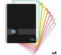 Set di quaderni Oxford European Book Live&Go Nero A5 160 fogli 4 Pezzi