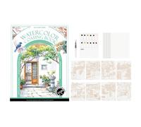 Set di quaderni per schizzi creativi ad acquerello per adulti e principianti - Kit da viaggio portatile a tre lati per arte terapia per rilassamento, meditazione e sollievo dallo stress