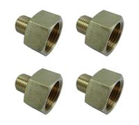 Set di quattro adattatori per gas con filettatura interna da 1/2 pollice destro a 1/4 di pollice sinistro per collegamento gas stufa da campeggio