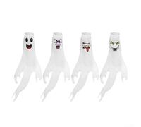 Set di quattro bandiere per soffiatore di Halloween all'aperto con disegni distinti, adatte per cortili, giardini e aste per bandiere