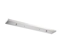 Set di quattro luci a sospensione lineari per tenda da sole da incasso da 38 pollici, 4 luci a sospensione con scatola di presa per isola da cucina, accessori di montaggio inclusi, nichel