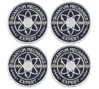 Set Di Quattro - Patchion Esperto Meccanica Quantistica - Cucibile - Ricamo Patch Badge Emblema
