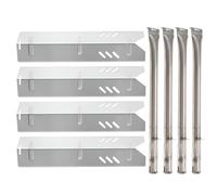 Set di Quattro Piastre riscaldanti e bruciatori di Ricambio per Uniflame, Better Home And Garden, Dyna GLO 4 Parti di Ricambio per griglia da Cortile, Parti di Ricambio dgf493bnp, in Acciaio Inox