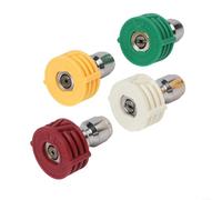 Set di quattro ugelli per idropulitrice con modelli di spruzzo 0 15 25 40 gradi e cinque dimensioni orifizio da 1,0 mm a 2,0 mm (2 mm)