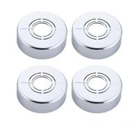 Set di quattro valvole decorative per soffione doccia, per migliorare lo stile del tuo spazio (argento)