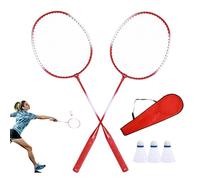 Set di racchette da badminton, 2 giocatori, kit completo con navetta, attrezzatura sportiva di alta qualità, per adulti e adolescenti, attrezzatura per il libero durevole per giardino
