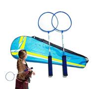 Set di racchette da badminton, set di ricambio per 2 giocatori, racchette elastiche e antiscivolo, attrezzature per spiaggia, giardino, giochi di famiglia