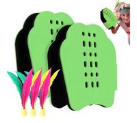 Set di racchette da Badminton Sportive, gioco di giochi all'aperto con navette e borsa di stoccaggio, giocattoli per famiglie per e adulti, cortile interattivo e divertimento, racchetta da