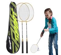 Set di racchette da neve da badminton | Gioco da badminton per adulti | Racchette da badminton in 2 pezzi con sudore assorbente per adulti e professionisti e attrezzature palestre